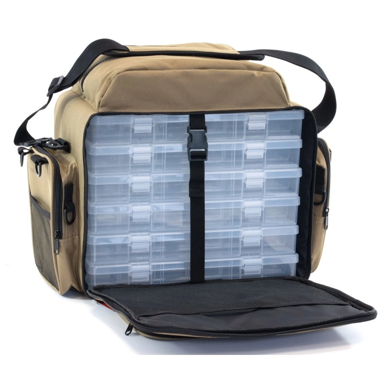 Torba wędkarska neco z 6 pudełkami 36x28x24cm