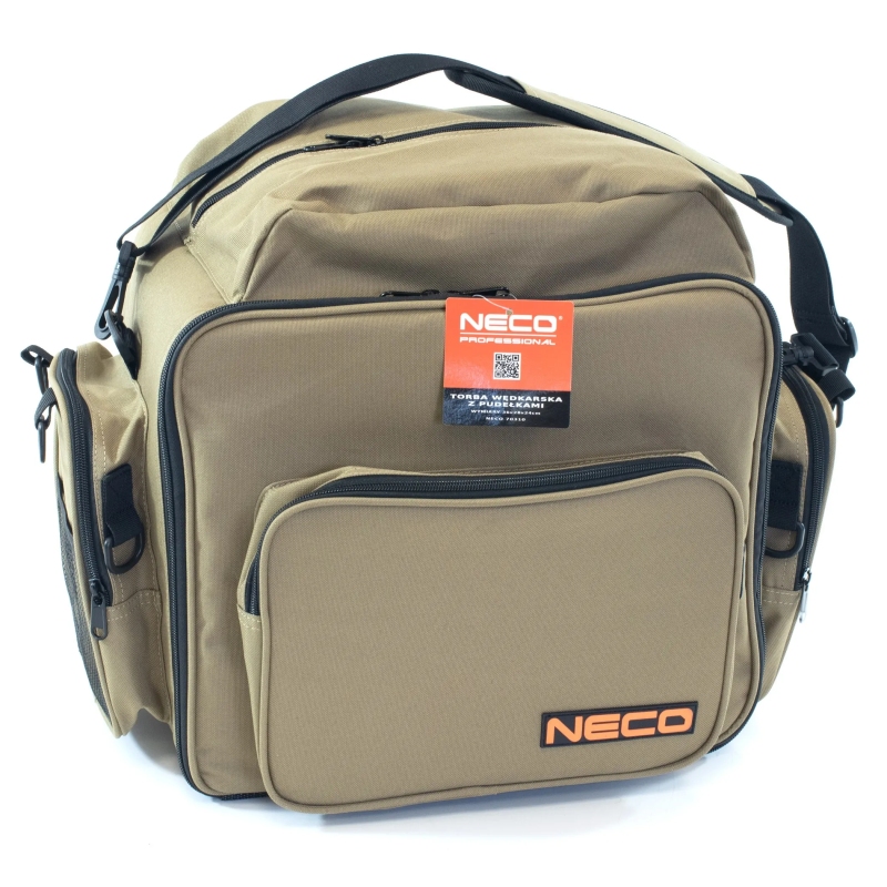 Torba wędkarska neco z 6 pudełkami 36x28x24cm