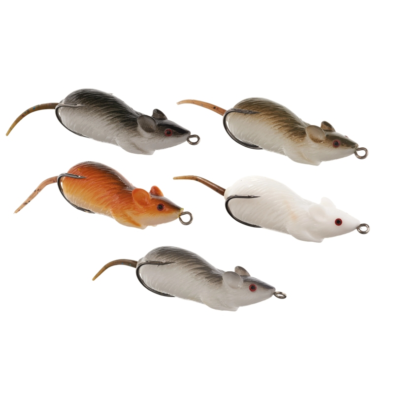 MYSZ SZCZUR PRZYNĘTA WĘDKARSKA 5SZT+PUDEŁKO