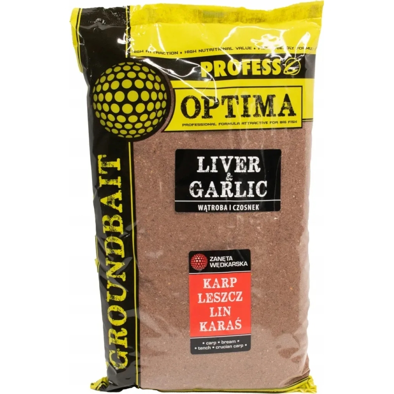 Zanęta wędkarska OPTIMA WĄTROBA CZOSNE 1kg