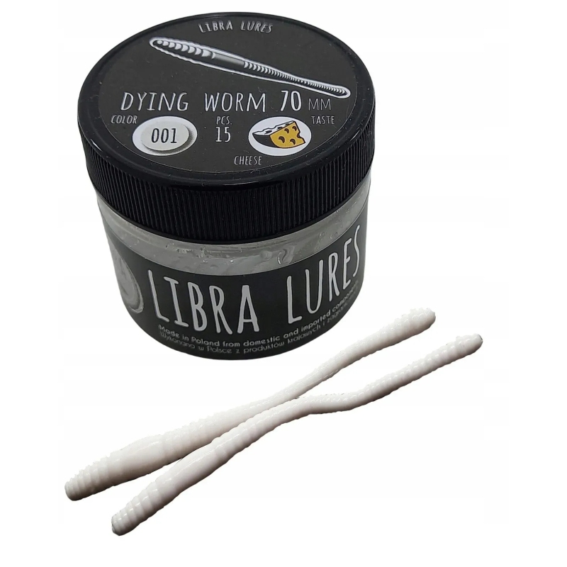 Libra Lures Dying Worm 7cm 005 CHEESE Bez Zapachu 1 szt.