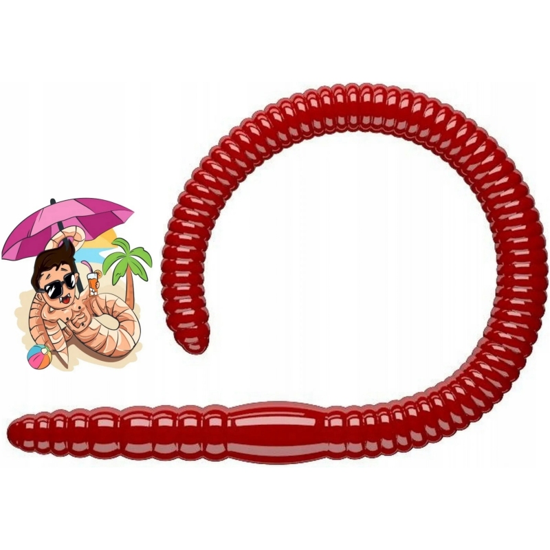 Libra Lures Flex Worm 9,5cm 021 Red Ser 1szt
