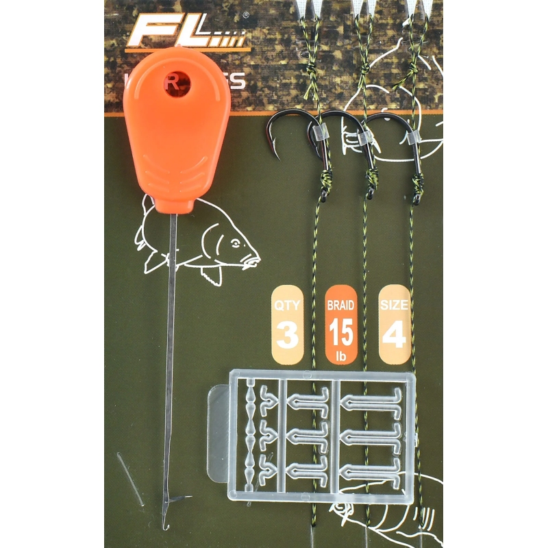 Zestaw karpiowy igła stopery przypony hak 4