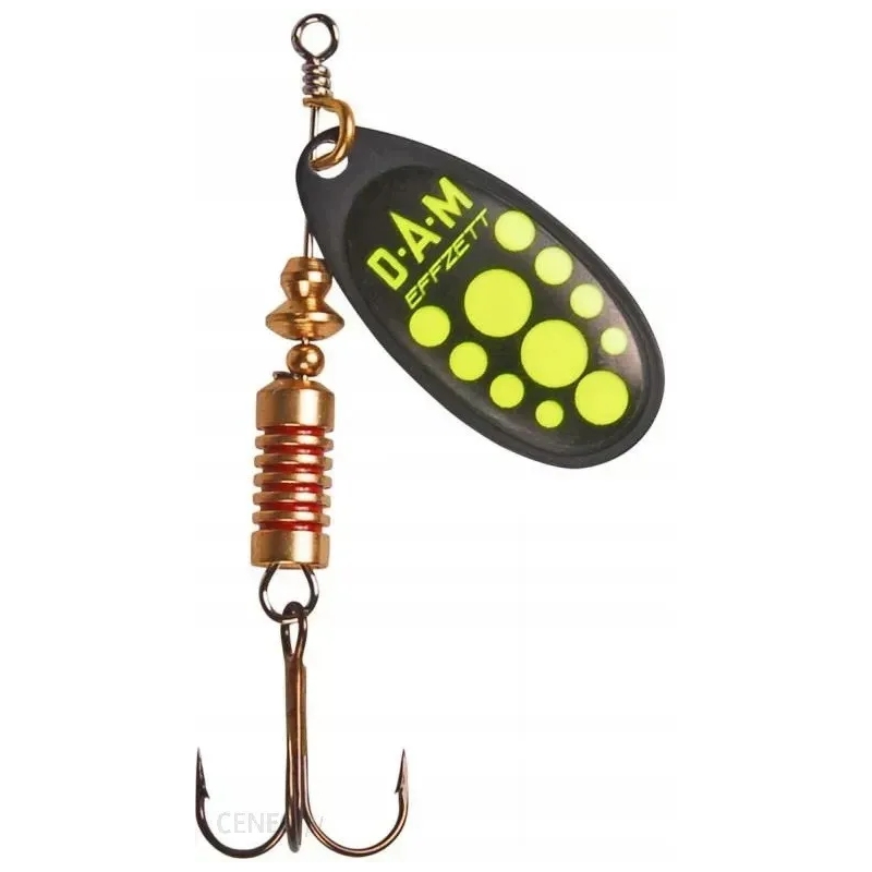 Błystka Obrotówka Dam Effzett Standard SPINNER 3/6g BLACK YELLOW