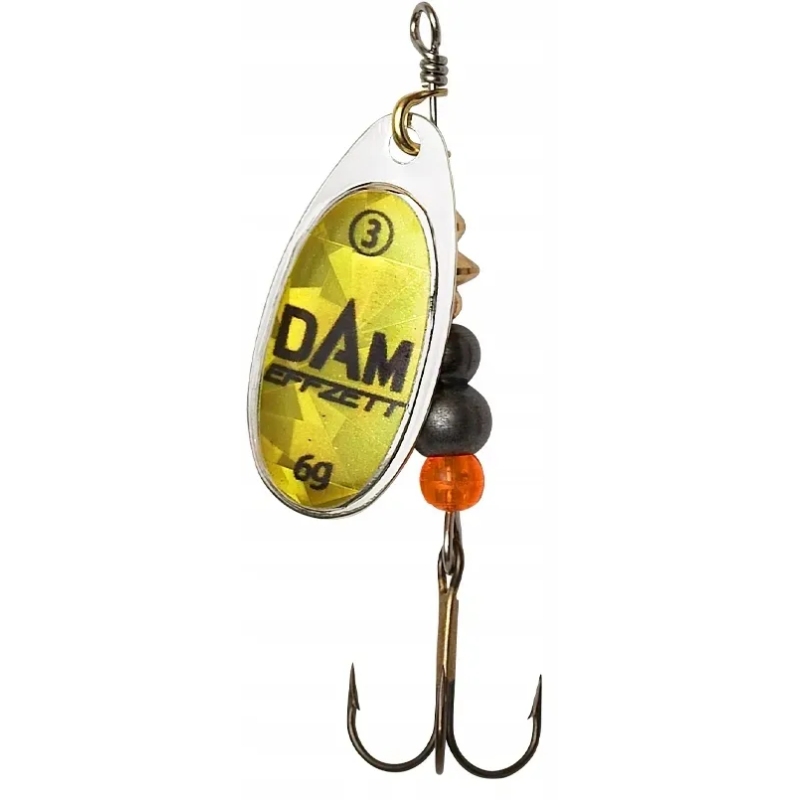 Błystka Obrotówka Dam Fluo Spinner 2/4g GOLD PRISMA