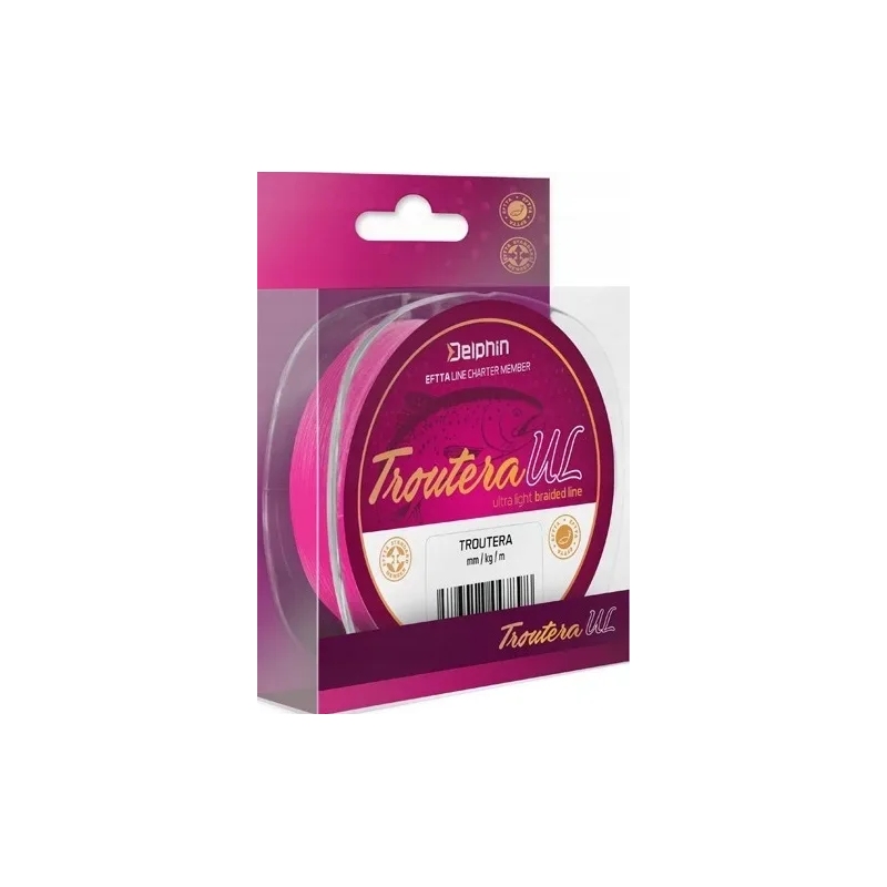 PLECIONKA DELPHIN TROUTERA RÓŻOWA 0,085mm 2,6 kg 130m