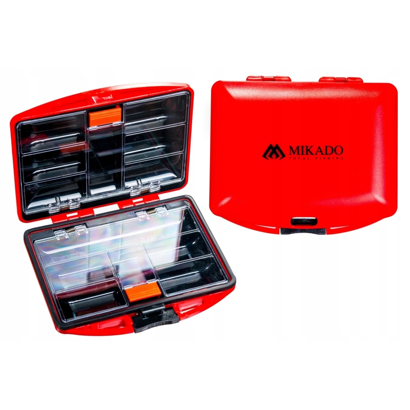 Pudełko dwustronne organizer na akcesoria wędkarskie haczyki krętlik