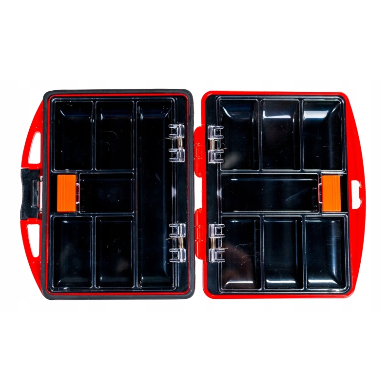 Pudełko dwustronne organizer na akcesoria wędkarskie haczyki krętlik