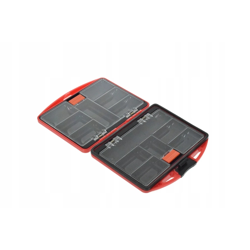 Pudełko dwustronne organizer na akcesoria wędkarskie haczyki krętlik