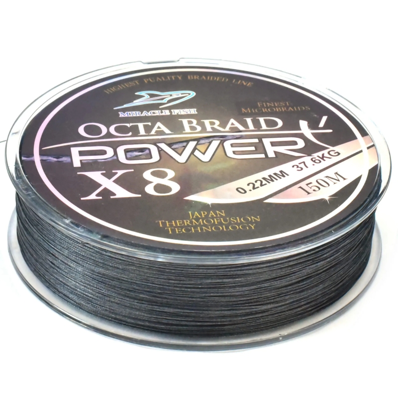 Plecionka octa braid power x8 black 0,08mm 150m Plecionka octa braid power x8 black 0,08mm 150m