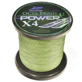 Plecionka octa braid power x4 green 0,14mm 1000m