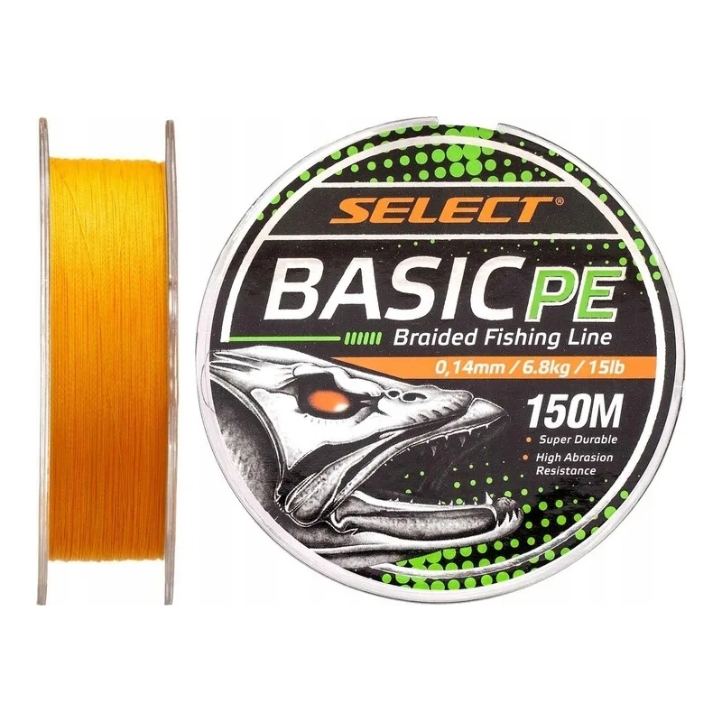 Plecionka Select Basic PE 4X 0,10mm 150m POMARAŃCZOWA Plecionka Select Basic PE 4X 0,10mm 150m POMARAŃCZOWA