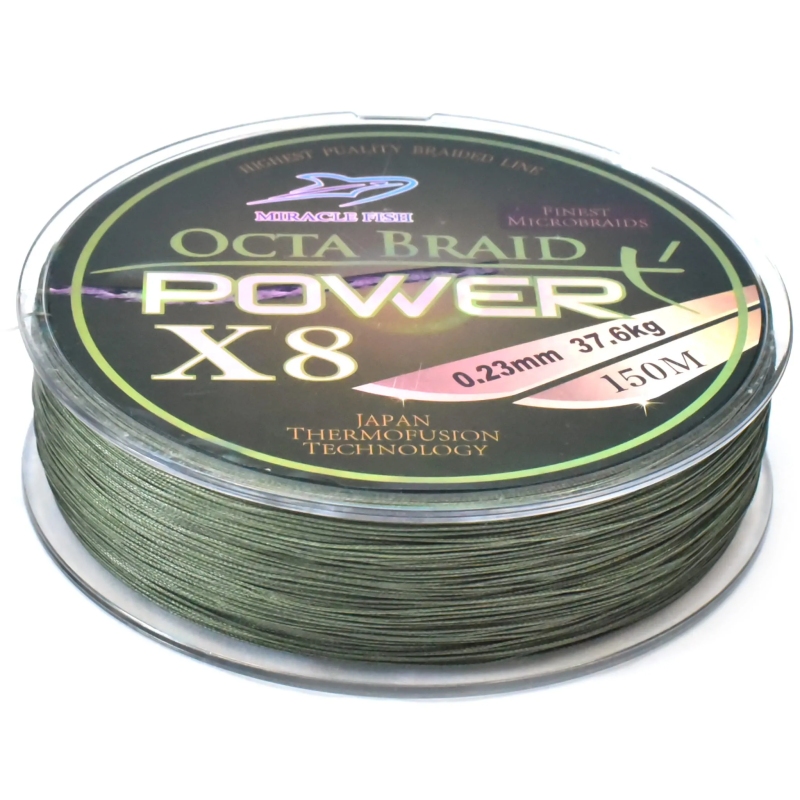 Plecionka octa braid power x8 green 0,25mm 150m