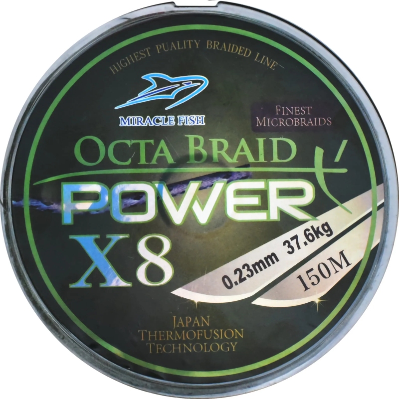 Plecionka octa braid power x8 green 0,25mm 150m