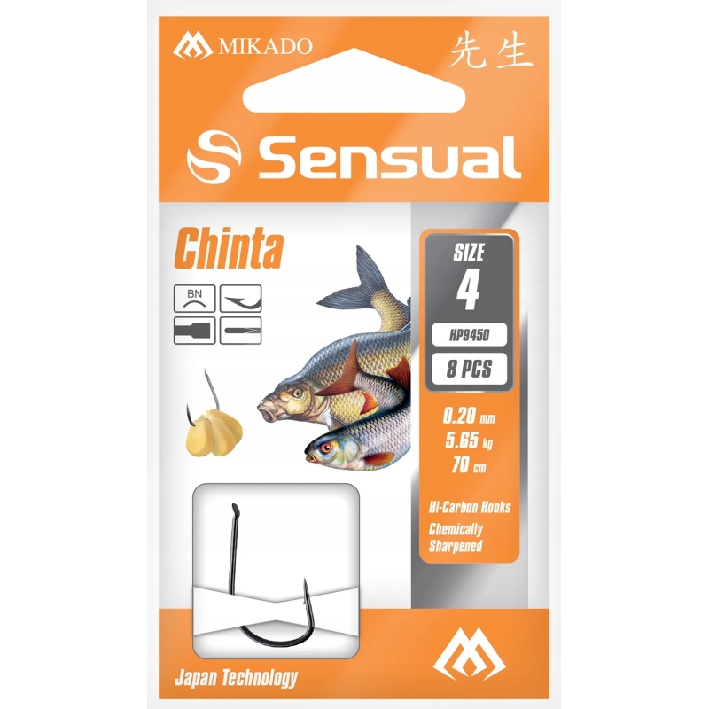 PRZYPONY WIĄZANE CHINTA 10BN/0.14mm/70cm