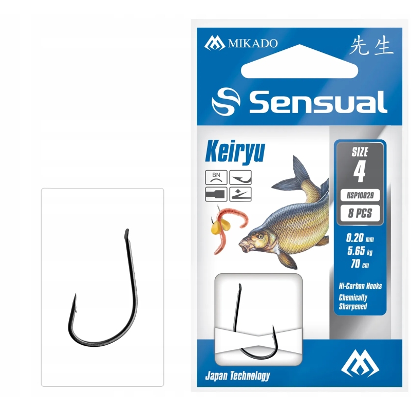 PRZYPONY WIĄZANE KEIRYU 10BN/0.14mm/70cm