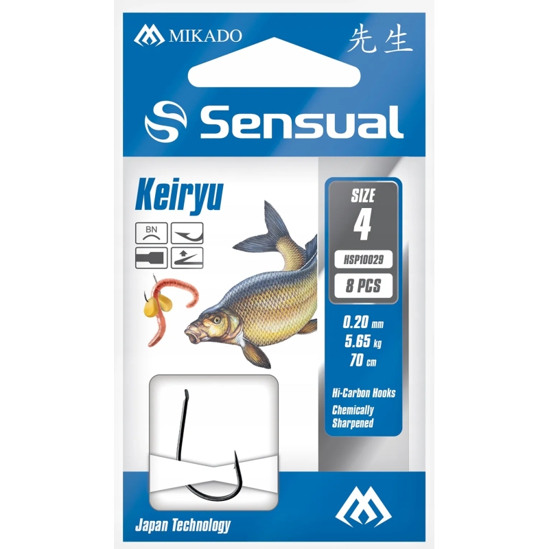 PRZYPONY WIĄZANE KEIRYU 10BN/0.14mm/70cm