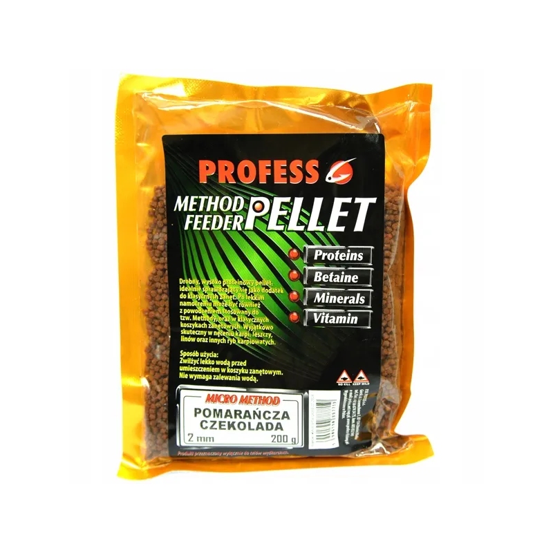 MICRO PELLET PROFES 2mm Method Feeder POMARAŃCZ CZEKOLADA MICRO PELLET PROFES 2mm Method Feeder POMARAŃCZ CZEKOLADA